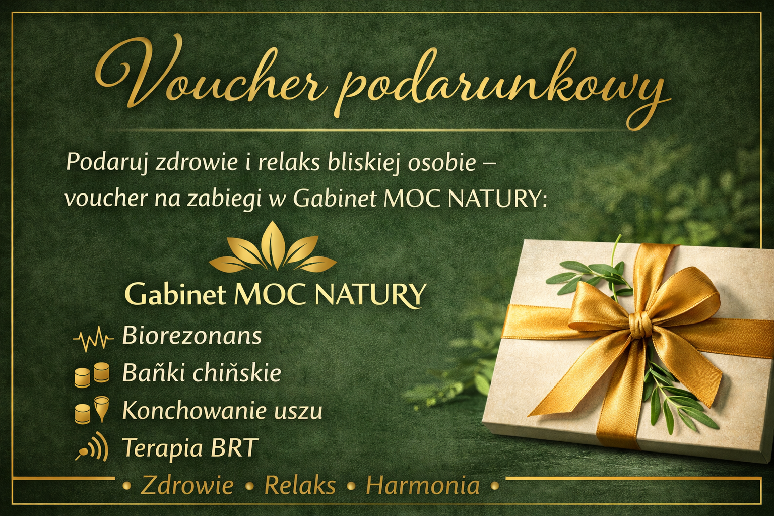 Voucher podarunkowy Gabinet MOC NATURY